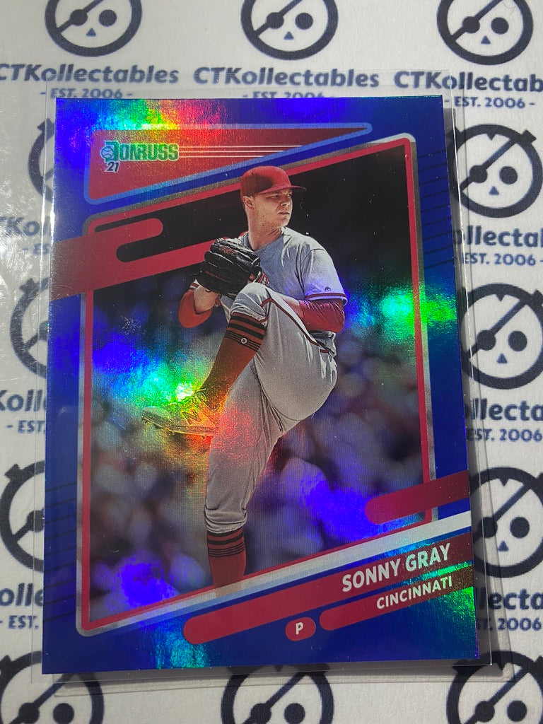 2021 Panini Donruss Baseball Sonny Gray Blue Foil #74 Cincinnati
