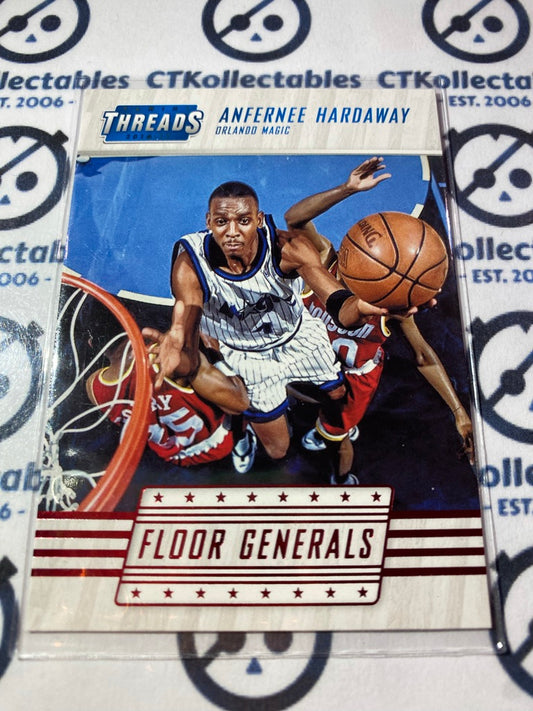 2016-17 Panini NBA Threads Anfernee Hardaway Floor Generals Century Proof Red #8 Magic