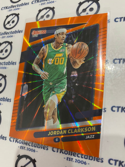 2021-22 NBA Donruss Orange Laser Jordan Clarkson #128 Jazz