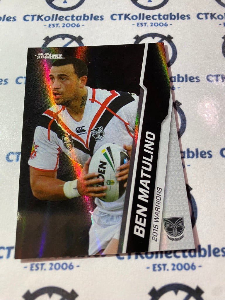 2015 NRL Traders Silver Parallel #P133 Ben Matulino Warriors