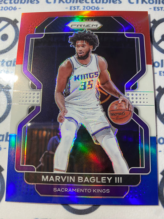 2021-22 NBA Prizm Marvin Bagley III Red White Blue Prizm #136 Kings