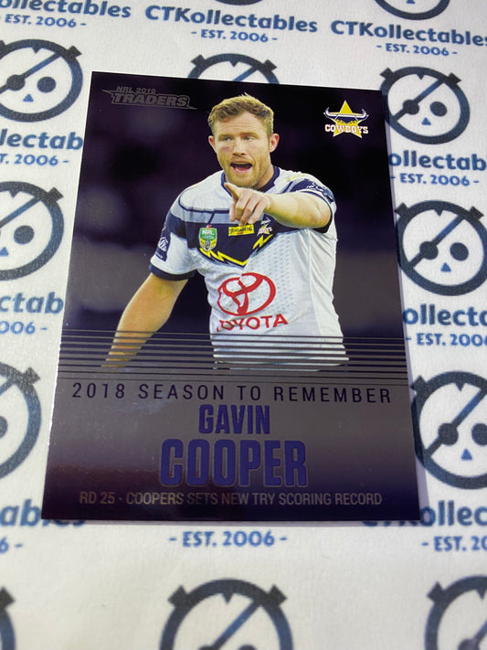 2019 NRL Traders Season To Remember Gavin Cooper SR27 Cowboys
