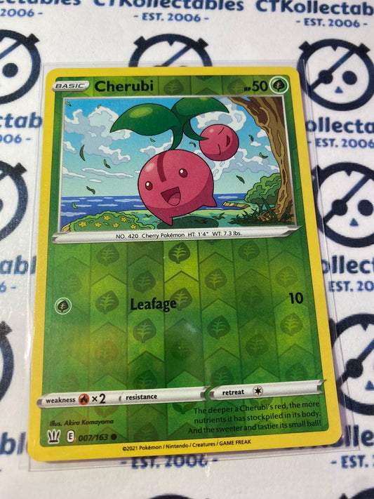 Cherubi #007/163 Reverse Holo Uncommon Pokémon Card Battle Styles