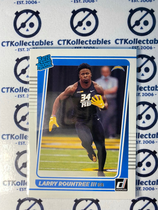 2021 NFL Donruss Rated Rookie Larry Rountree III RC #296 Chargers RB