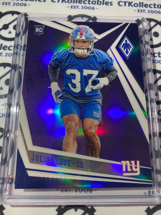 2019 NFL Panini Phoenix Julian Love Rookie Purple Parallel #108/149 Giants