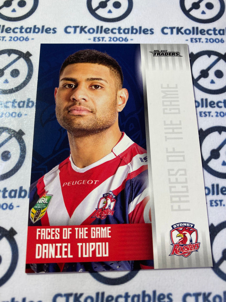 2017 NRL Traders Face Of The Game Daniel Tupou F42/48 Roosters
