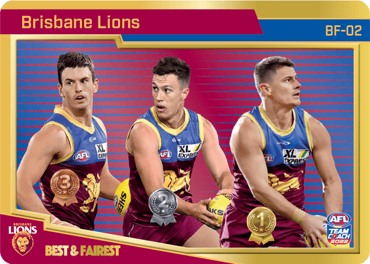 2022 AFL Teamcoach Best & Fairest Gold Brisbane Lions BF-02