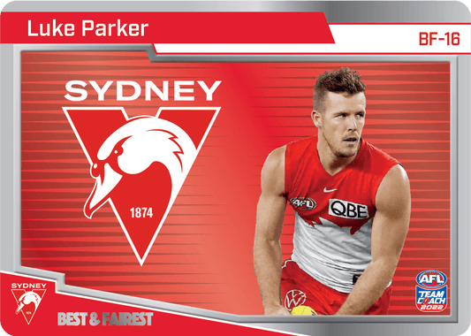 2022 AFL Teamcoach Best & Fairest Luke Parker BF-16