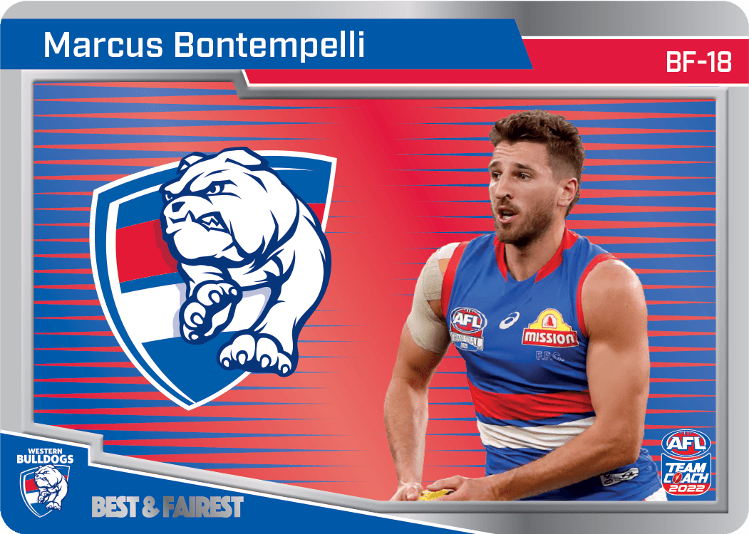 2022 AFL Teamcoach Best & Fairest Marcus Bontempelli BF-18