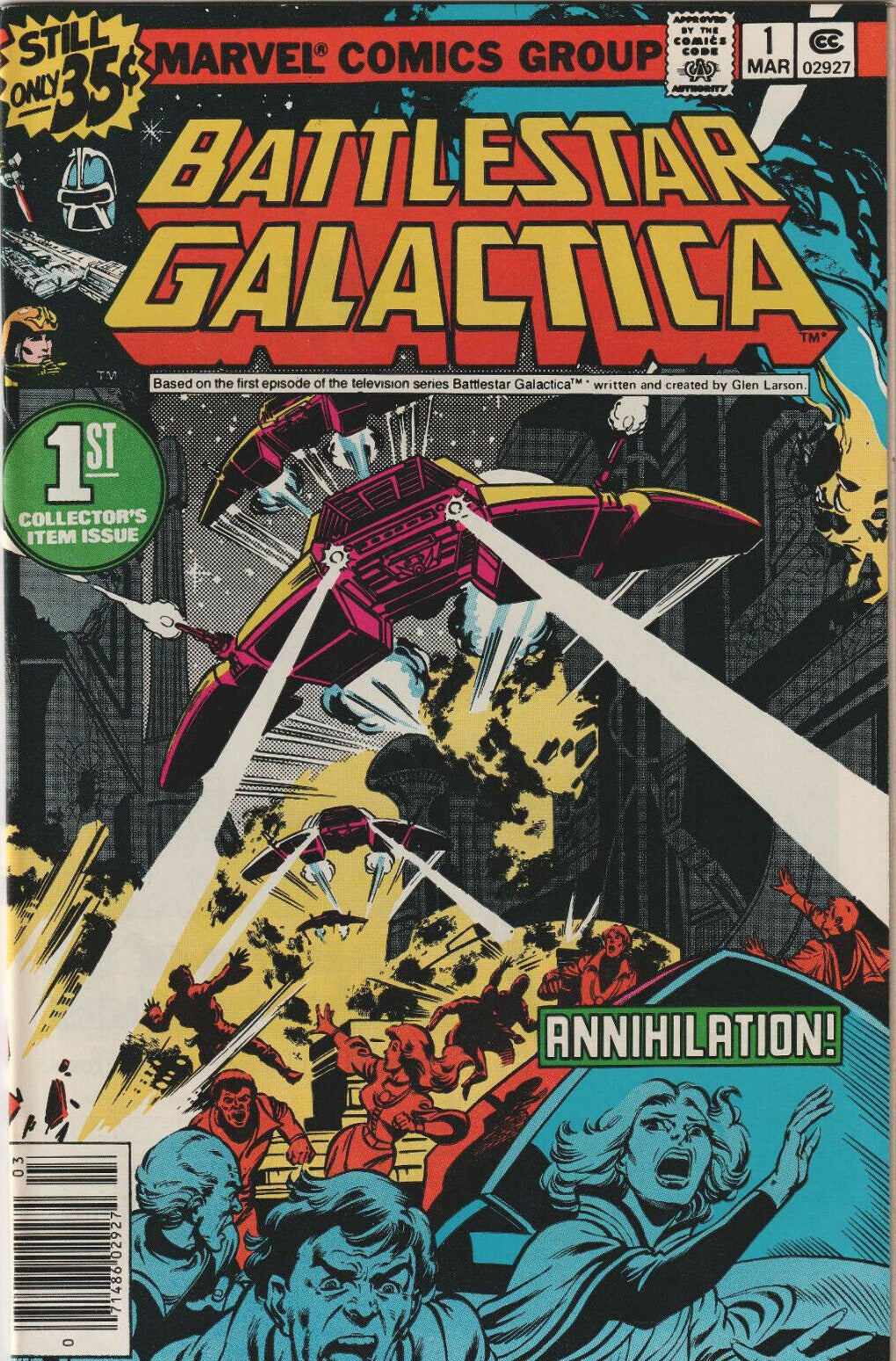 BATTLESTAR GALACTICA # 1 FIRST ISSUE MARVEL COMIC BOOK 1979