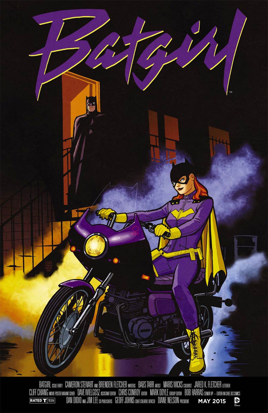 BATGIRL # 40 PURPLE RAIN MOVIE VARIANT COVER  DC  COMIC BOOK 2015