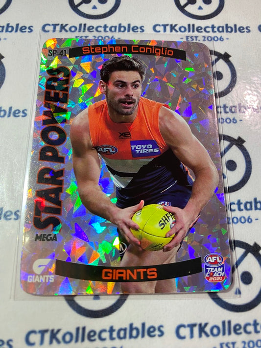 2021 AFL Teamcoach Star Powers Silver SP-41 Stephen Coniglio Giants