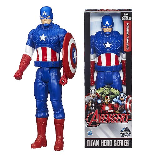 CAPTAIN AMERICA 12” ACTION FIGURE AVENGERS TITAN HERO SERIES MARVEL COMICS HASBRO 2015