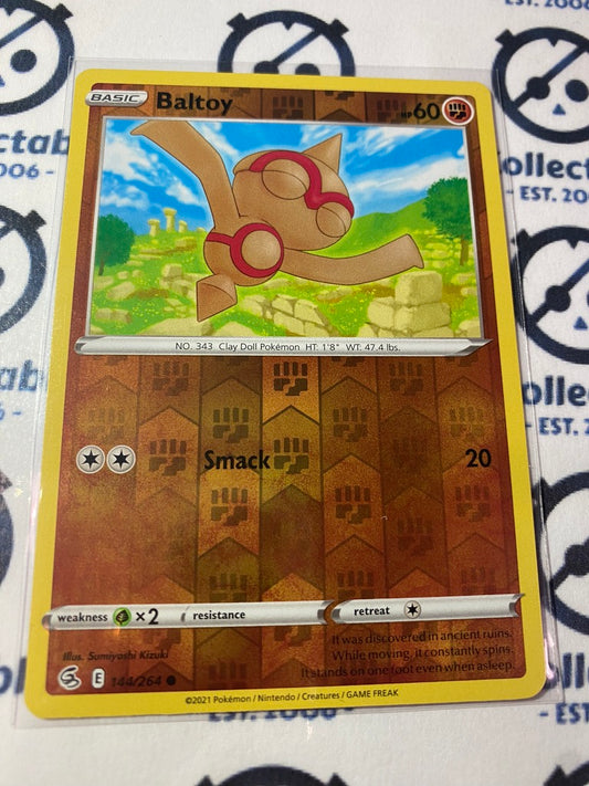 Baltoy Reverse Holo #144/264 2021 Sword & Shield Fusion Strike Pokemon Card