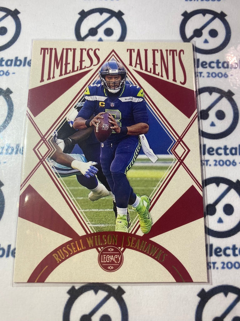 2021 NFL Panini Legacy Russell Wilson Timeless Talents #TT-3 Seahawks