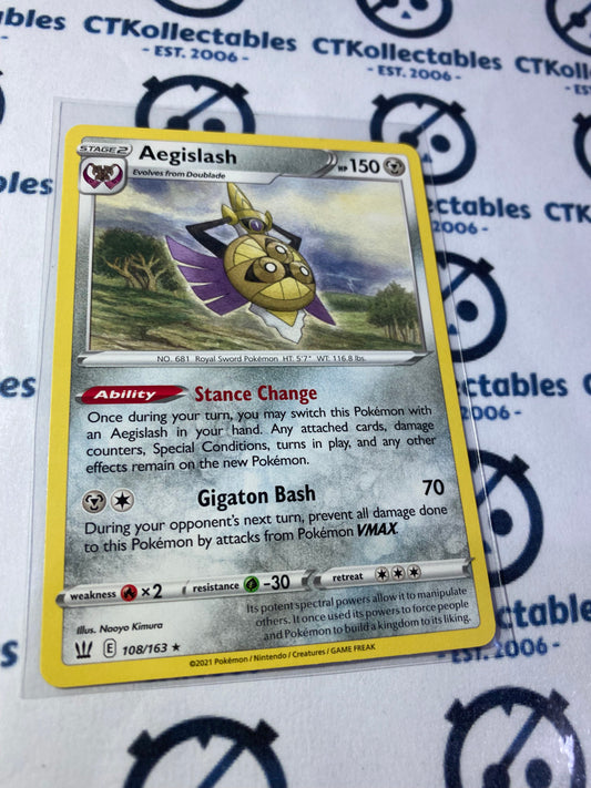 Aegislash #108/163 Rare Base Pokémon Card Battle Styles