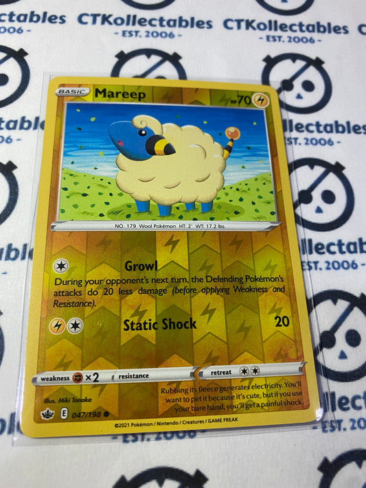 Mareep Reverse Holo #047/198 Pokémon Card Chilling Reign