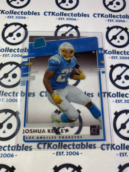 2020 NFL Chronicles Joshua Kelley Clearly Donruss Rated Rookie RR-JOK