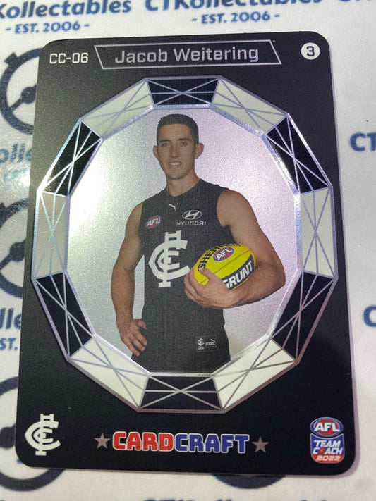 2022 AFL Teamcoach Card Craft Portrait- Jacob Weitering CC-06