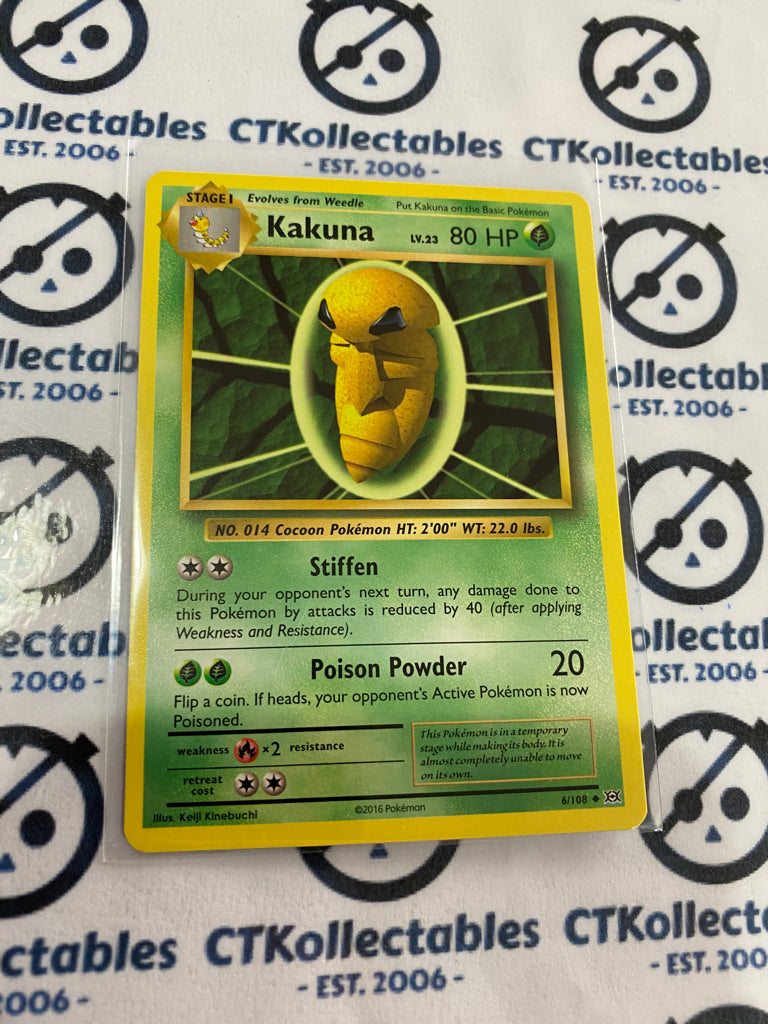 Kakuna #6/108 Base Pokémon Card XY EVOLUTIONS