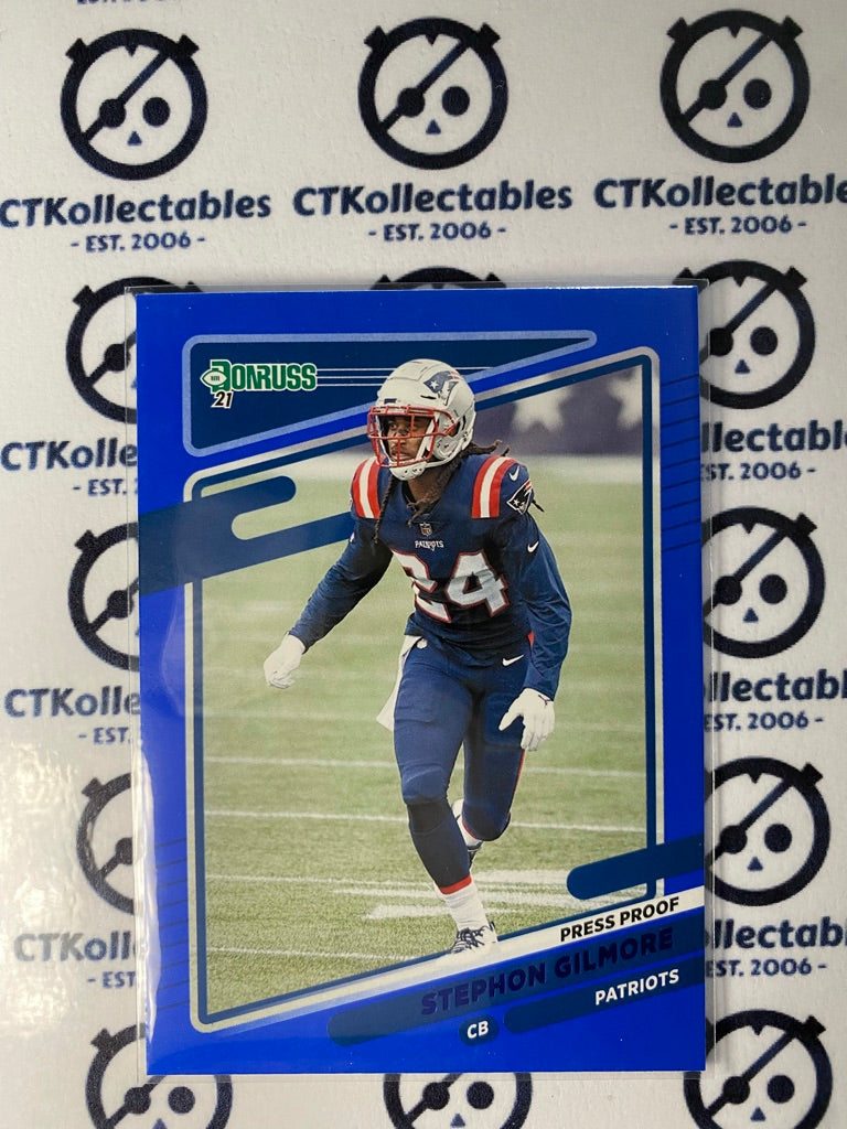 2021 NFL Donruss Press Proof Blue Stephon Gilmore #52 Patriots