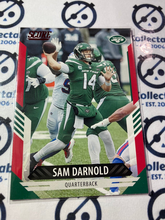 2021 NFL Panini Score Red Parallel Sam Darnold Base #45 Jets