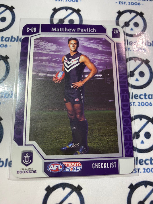 2015 AFL Teamcoach Checklist #C-06 Matthew Pavlich Dockers