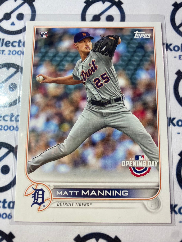 2022 Topps Opening Day Baseball Matt Manning Rookie card RC #102 Tigers