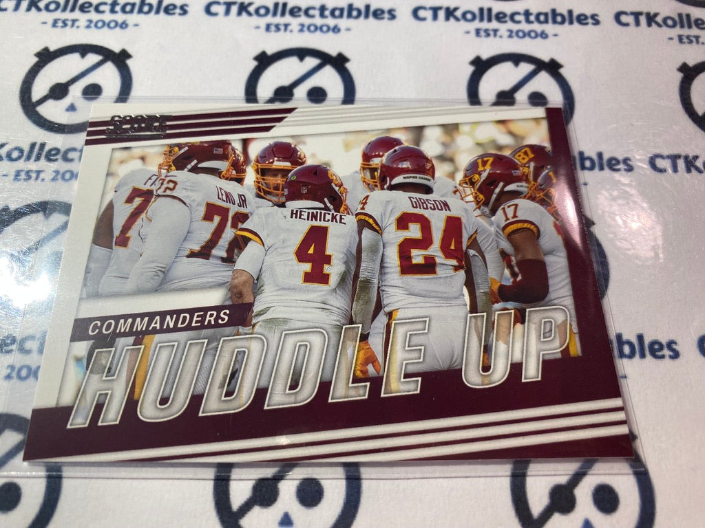 2022 NFL Panini Score Washington Commanders Huddle Up #HU-WAS