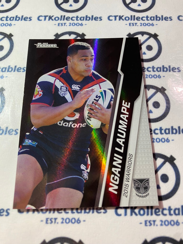 2015 NRL Traders Silver Parallel #P130 Ngani Laumape Warriors