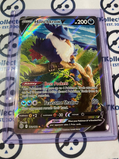 Honchkrow V Alternative Art #162/172 Ultra Rare Pokémon Card Brilliant Stars