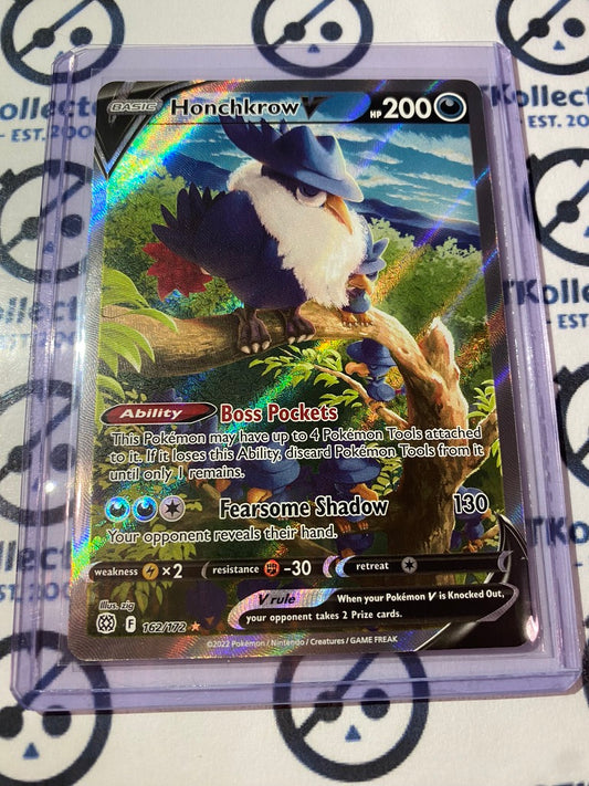 Honchkrow V Alternative Art #162/172 Ultra Rare Pokémon Card Brilliant Stars