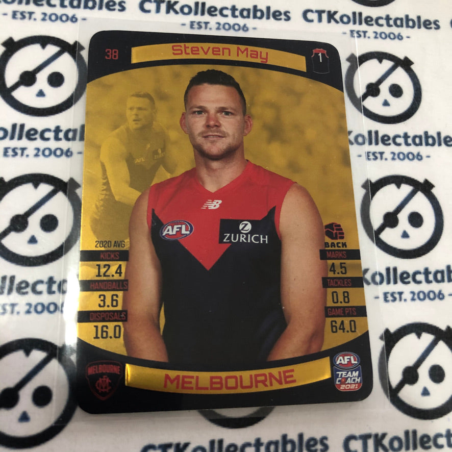 2021 AFL Teamcoach Gold Stephen May #38 Demons