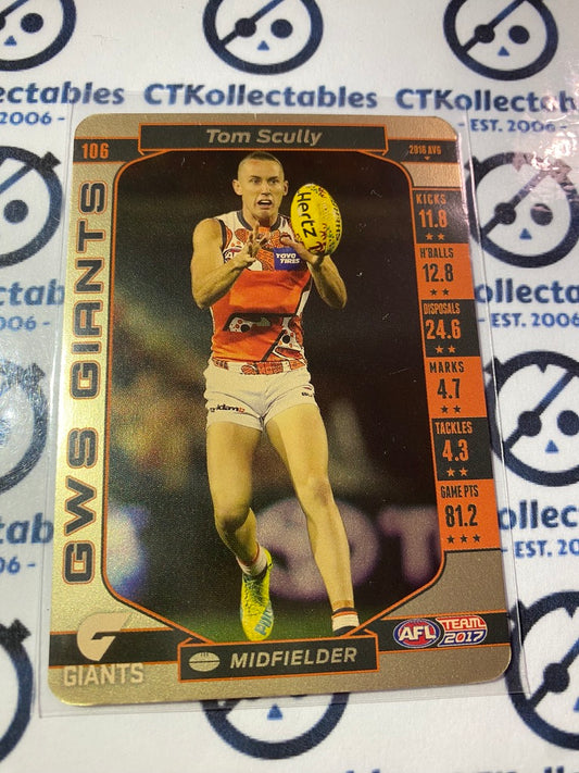 2017 AFL Teamcoach Gold #106 Tom Scully Giants