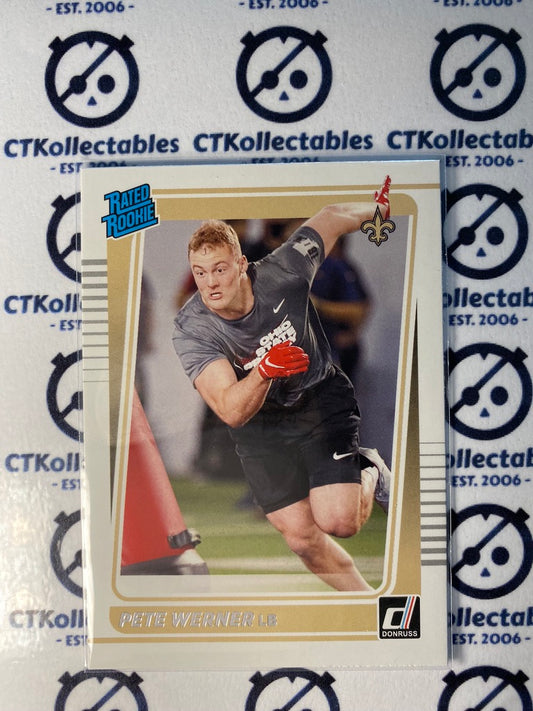 2021 NFL Donruss Rated Rookie Pete Werner RC #322 Saints LB