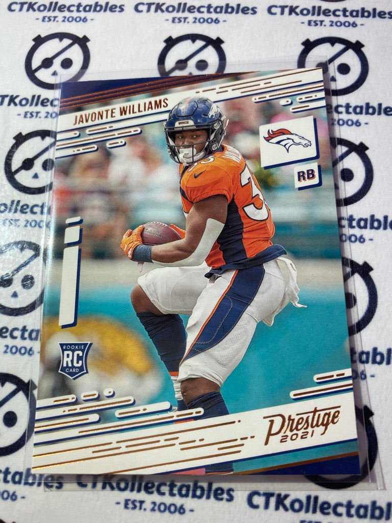 2021 NFL Chronicles Prestige Javonte Williams Rookie Card RC #226 Broncos