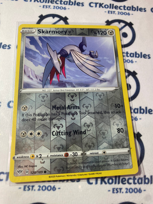 Skarmory #120/189 Reverse Holo Rare Pokémon Card S & S Darkness Ablaze
