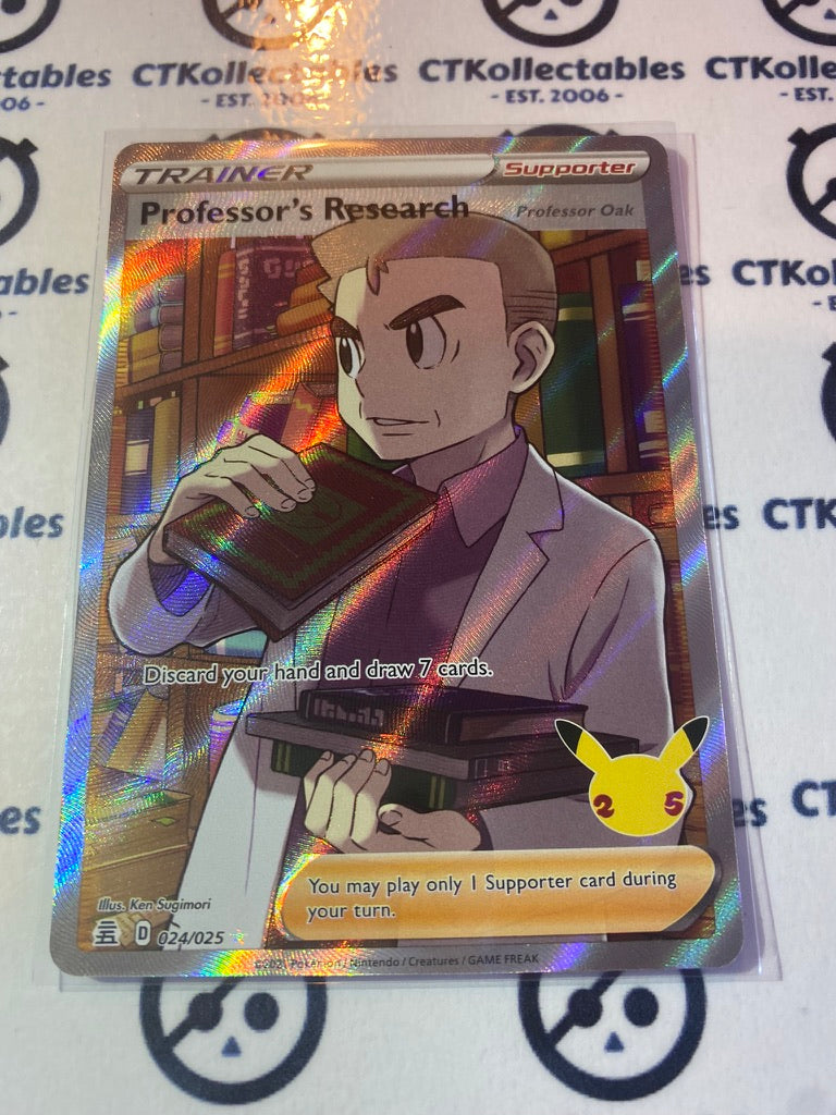Professor's Research full art #024/025 Pokemon Celebrations 25th Anniversary