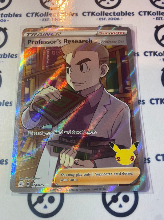 Professor's Research full art #024/025 Pokemon Celebrations 25th Anniversary