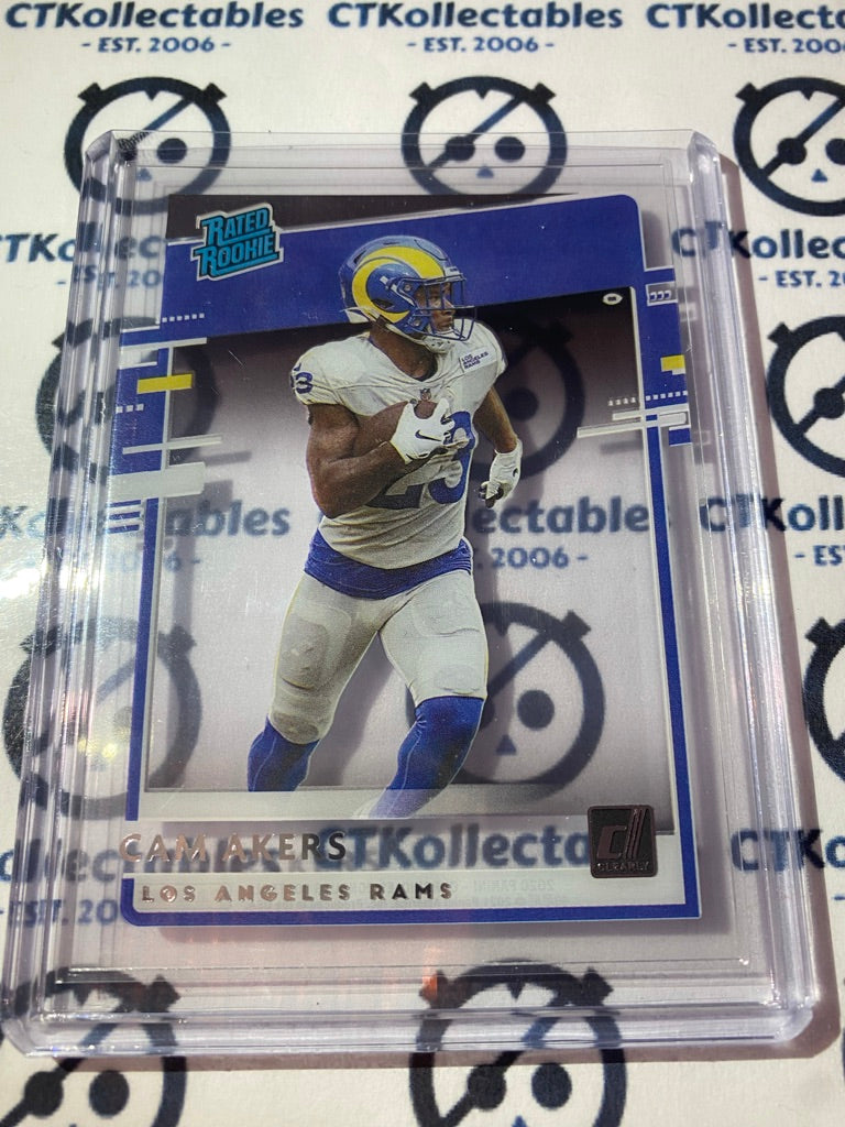 2020 NFL Chronicles Cam Akers Clearly Donruss Rated Rookie RR-CA