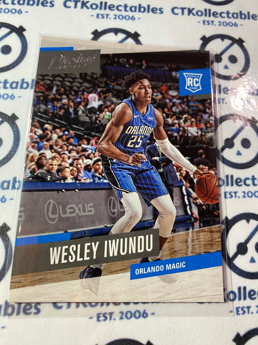 2017-18 Panini NBA Prestige Wesley Iwundu rookie card RC #182 Magic