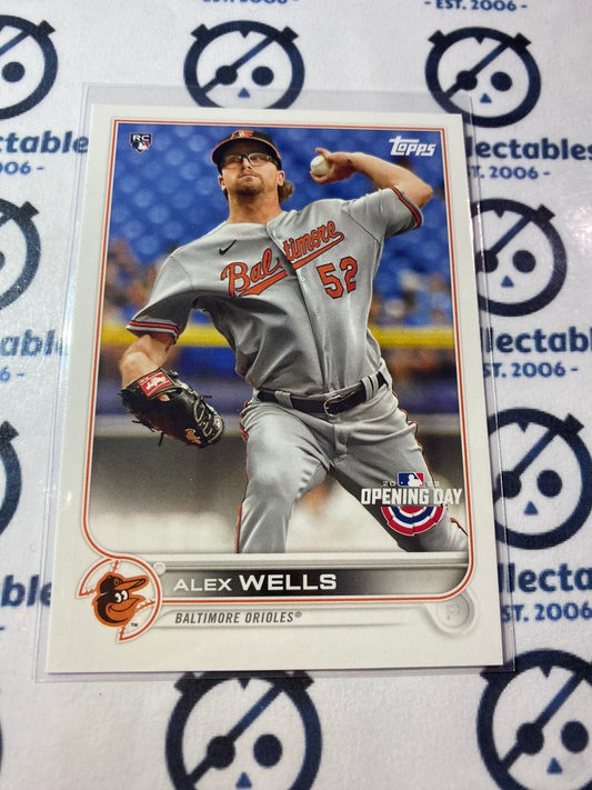 2022 Topps Opening Day Baseball Alex Wells Rookie card RC #23 Orioles
