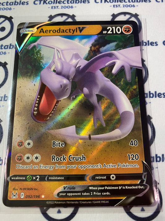 Aerodactly V #092/196 2022 Sword & Shield Lost Origin Pokemon Card