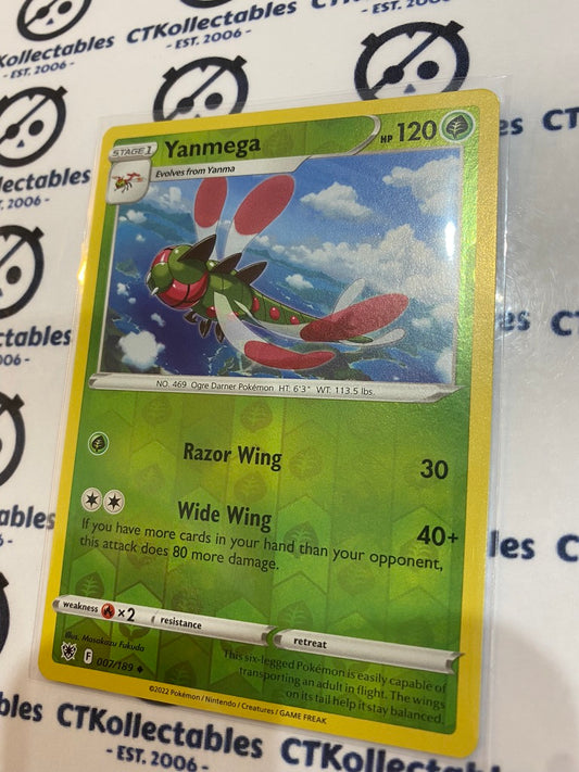 Yanmega Reverse Holo #007/189 2022 Sword & Shield Astral Radiance Pokemon Card