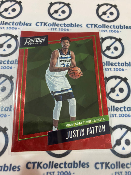 2017-18 NBA Panini Prestige Rookie Red Etch Justin Patton #16 Timberwolves