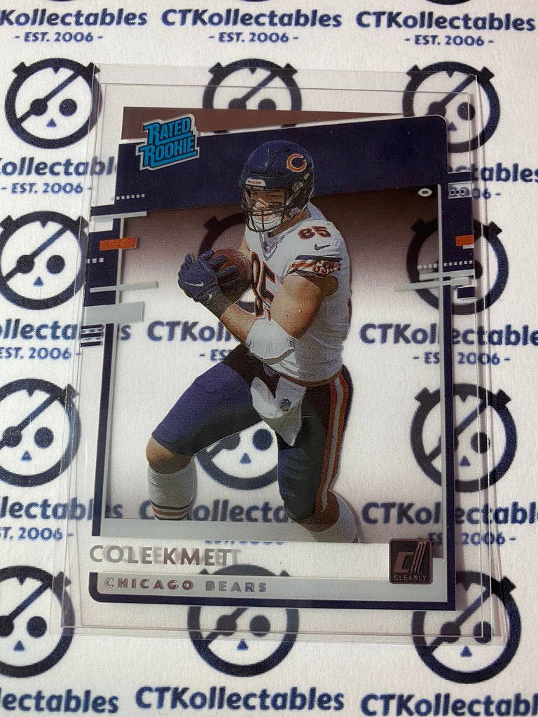 2020 NFL Chronicles Cole Kmet Clearly Donruss Rated Rookie RR-CK