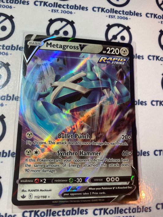 Metagross V #112/198 Pokémon Card Chilling Reign