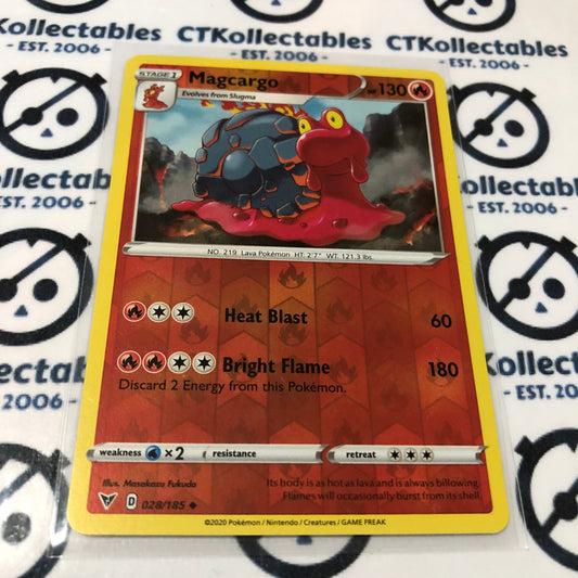 Magcargo #028/185 Reverse Holo Uncommon Pokémon Card Vivid Voltage