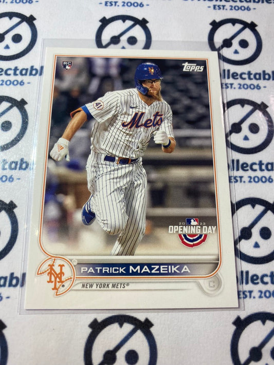2022 Topps Opening Day Baseball Patrick Mazeika Rookie card RC #19 Mets