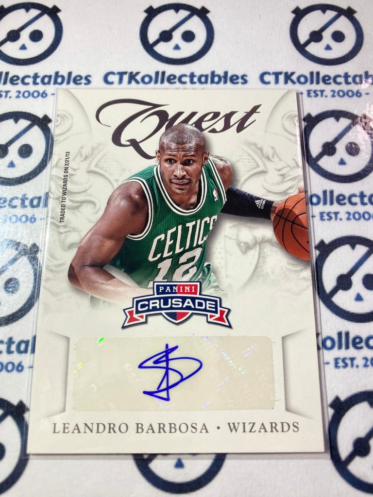 2012-13 NBA Panini Crusade Leandro Barbosa Quest Auto #86 Wizards